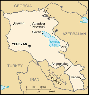 Map of Armenia